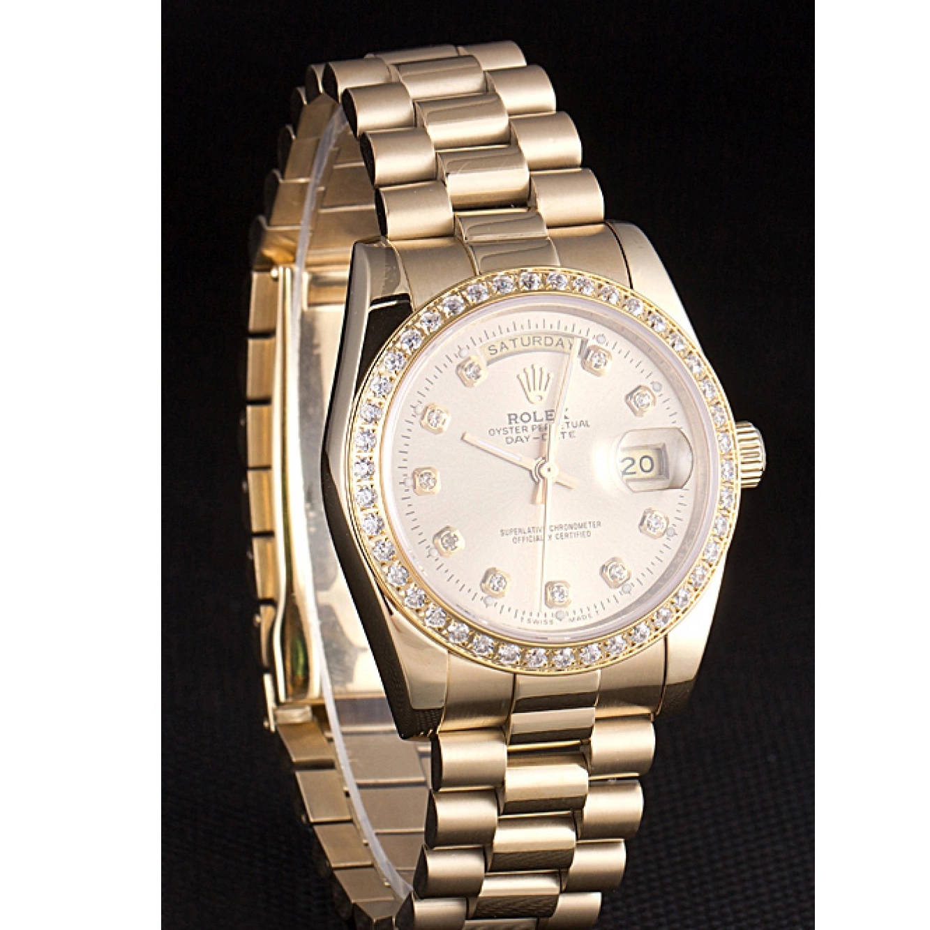 Good Copy Rolex Watches Yellow Gold Rolex Day-Date Plated Gold 18k Steel Dial Stainless 0523